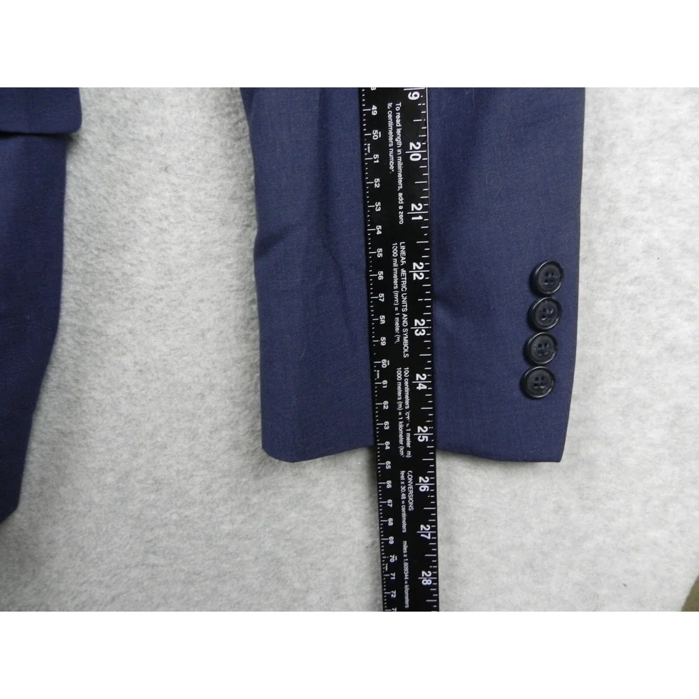 Jos A Bank Blazer Mens 43R Joseph Slim Fit Wool‎ 2-Button Suit Jacket Coat Blue